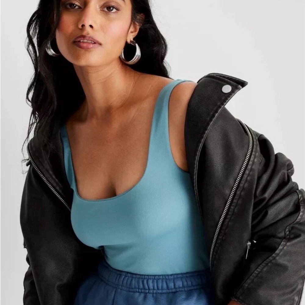 a new day Women's Light Blue Bodysuit